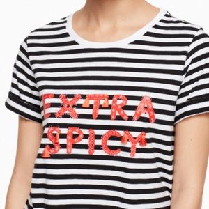 NWT: Kate Spade NY Extra Spicy Striped Tee Size XL